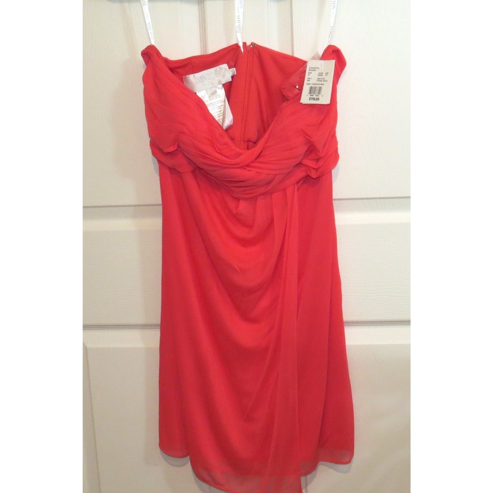 David's Bridal Mini Strapless Dress Size 14 NWT